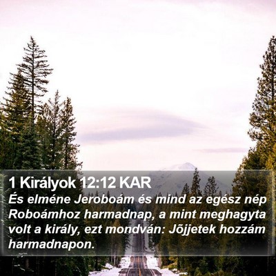 1 Királyok 12:12 KAR Bible Verse Image