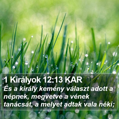 1 Királyok 12:13 KAR Bible Verse Image