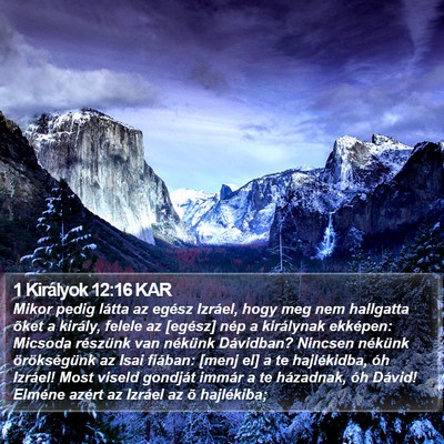 1 Királyok 12:16 KAR Bible Verse Image
