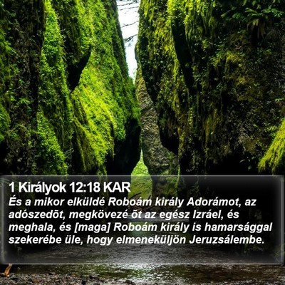 1 Királyok 12:18 KAR Bible Verse Image