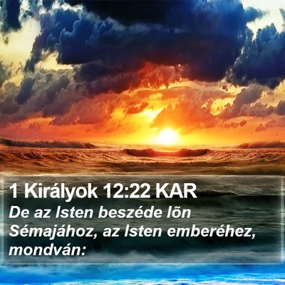 1 Királyok 12:22 KAR Bible Verse Image