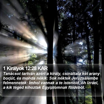 1 Királyok 12:28 KAR Bible Verse Image