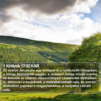 1 Királyok 12:32 KAR Bible Verse Image