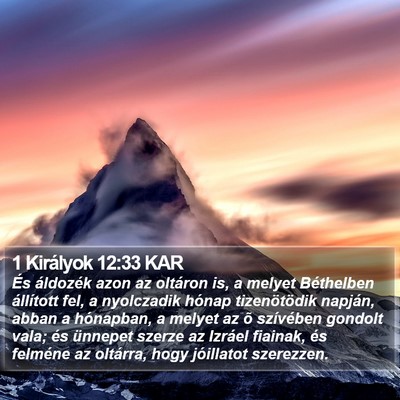 1 Királyok 12:33 KAR Bible Verse Image