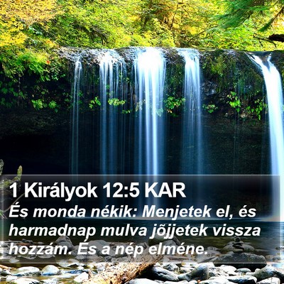1 Királyok 12:5 KAR Bible Verse Image