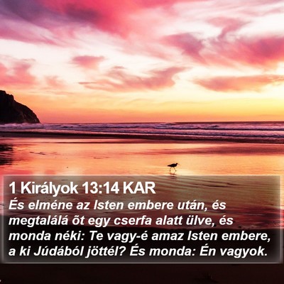 1 Királyok 13:14 KAR Bible Verse Image
