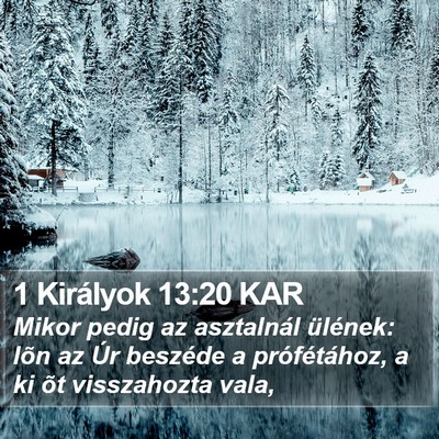 1 Királyok 13:20 KAR Bible Verse Image