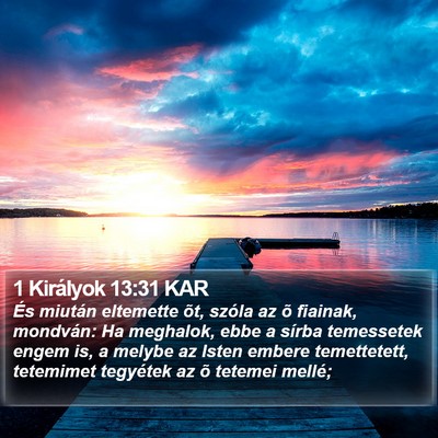 1 Királyok 13:31 KAR Bible Verse Image