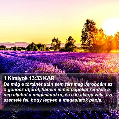 1 Királyok 13:33 KAR Bible Verse Image
