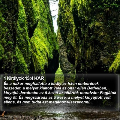 1 Királyok 13:4 KAR Bible Verse Image