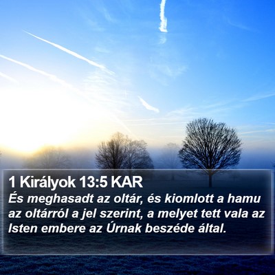 1 Királyok 13:5 KAR Bible Verse Image