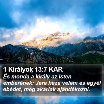 1 Királyok 13:7 KAR Bible Verse Image