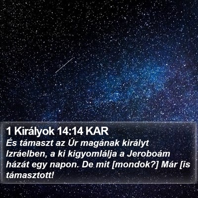 1 Királyok 14:14 KAR Bible Verse Image