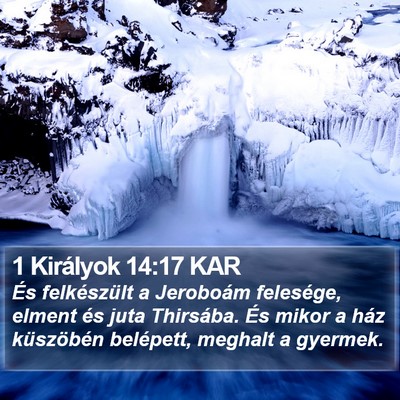 1 Királyok 14:17 KAR Bible Verse Image