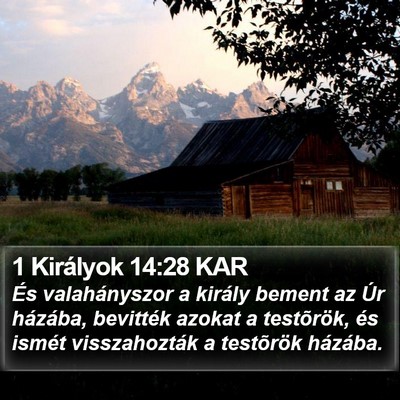 1 Királyok 14:28 KAR Bible Verse Image