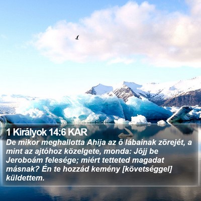 1 Királyok 14:6 KAR Bible Verse Image