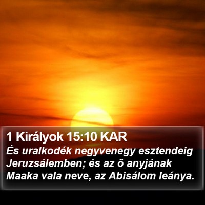 1 Királyok 15:10 KAR Bible Verse Image