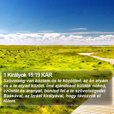 1 Királyok 15:19 KAR Bible Verse Image