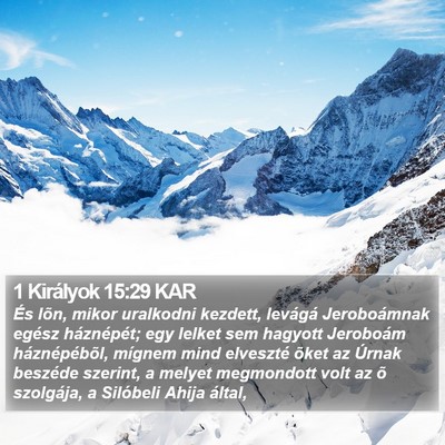 1 Királyok 15:29 KAR Bible Verse Image