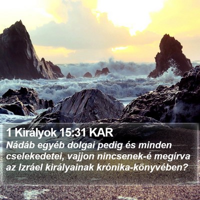 1 Királyok 15:31 KAR Bible Verse Image