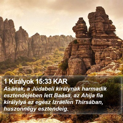1 Királyok 15:33 KAR Bible Verse Image