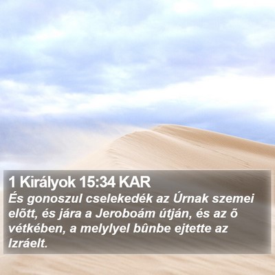 1 Királyok 15:34 KAR Bible Verse Image