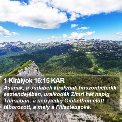 1 Királyok 16:15 KAR Bible Verse Image