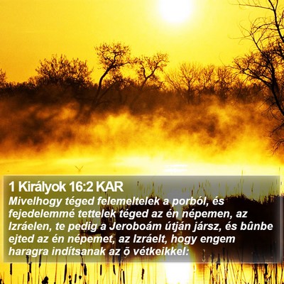 1 Királyok 16:2 KAR Bible Verse Image