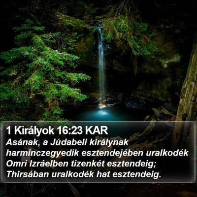 1 Királyok 16:23 KAR Bible Verse Image