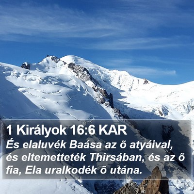 1 Királyok 16:6 KAR Bible Verse Image
