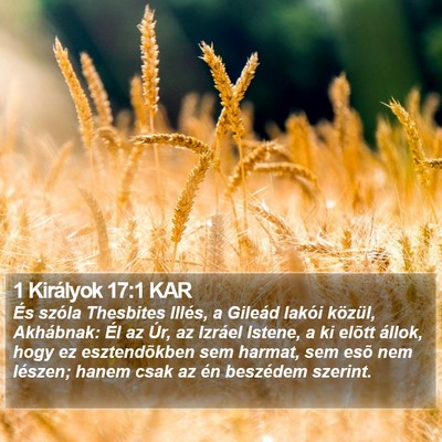 1 Királyok 17:1 KAR Bible Verse Image