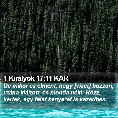 1 Királyok 17:11 KAR Bible Verse Image