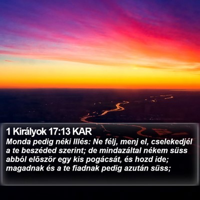 1 Királyok 17:13 KAR Bible Verse Image