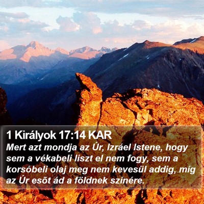 1 Királyok 17:14 KAR Bible Verse Image