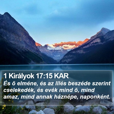1 Királyok 17:15 KAR Bible Verse Image