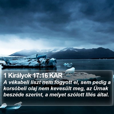 1 Királyok 17:16 KAR Bible Verse Image
