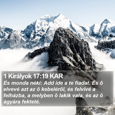 1 Királyok 17:19 KAR Bible Verse Image