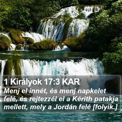 1 Királyok 17:3 KAR Bible Verse Image