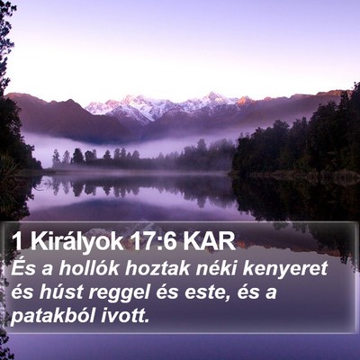 1 Királyok 17:6 KAR Bible Verse Image