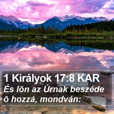 1 Királyok 17:8 KAR Bible Verse Image