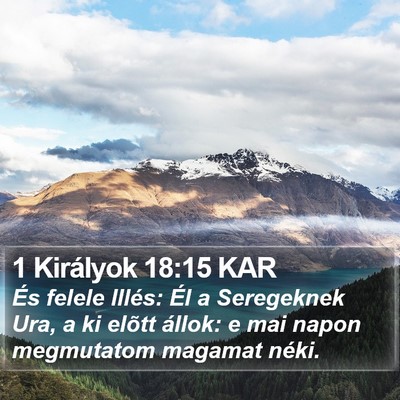 1 Királyok 18:15 KAR Bible Verse Image
