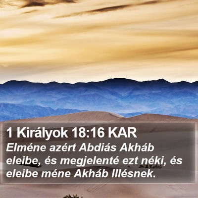 1 Királyok 18:16 KAR Bible Verse Image