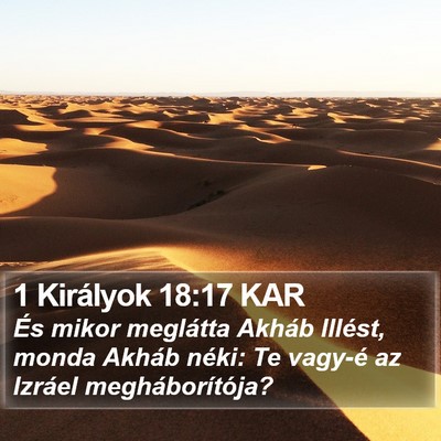 1 Királyok 18:17 KAR Bible Verse Image