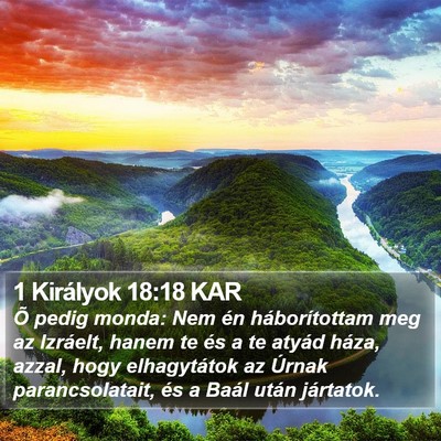 1 Királyok 18:18 KAR Bible Verse Image