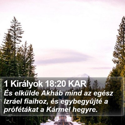 1 Királyok 18:20 KAR Bible Verse Image
