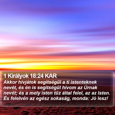 1 Királyok 18:24 KAR Bible Verse Image