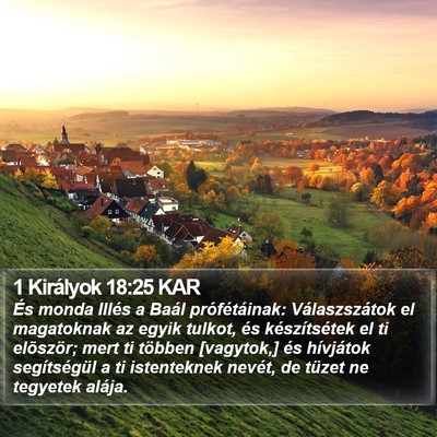1 Királyok 18:25 KAR Bible Verse Image