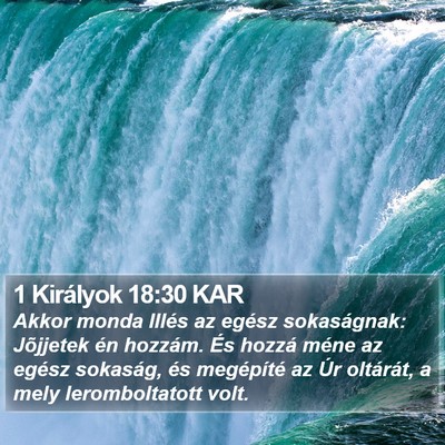 1 Királyok 18:30 KAR Bible Verse Image