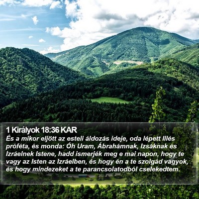 1 Királyok 18:36 KAR Bible Verse Image
