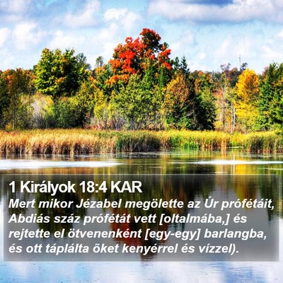 1 Királyok 18:4 KAR Bible Verse Image